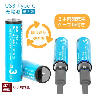 HIDISC ���d�r�^ Type-C �[�d�r �P3�` 2�{�Z�b�g HD-LIB2A2PC 6�����ۏ� �n�C�f�B�X�N �[�d�����d�r �P3 ���C������ ���`�E���C�I�� �d�r TypeC ���ڏ[�d �P�[�u���t�� �[�d��s�v �h�� �O�b�Y �����R��