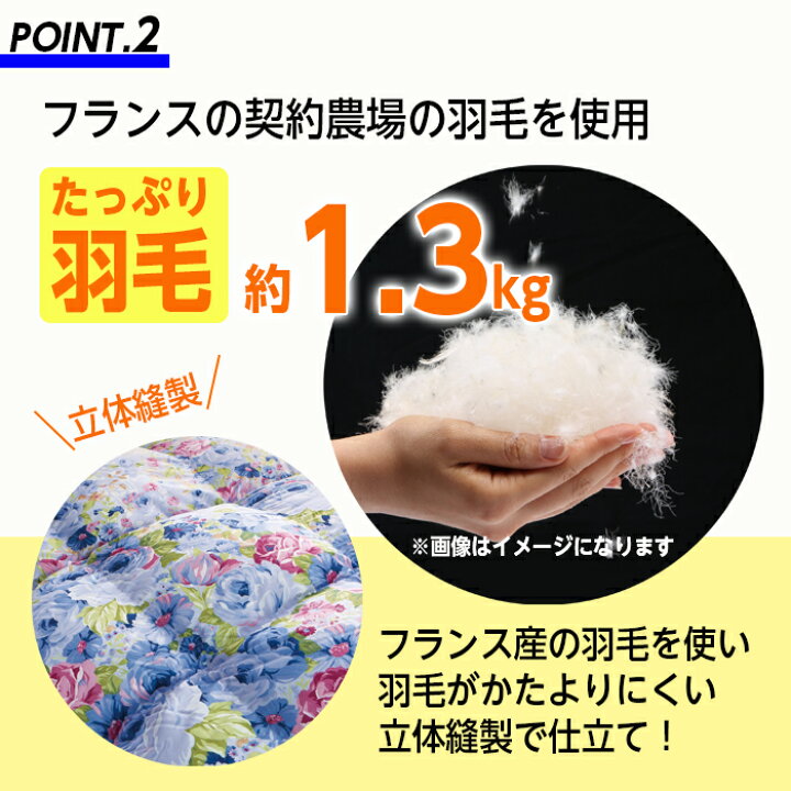 楽天市場】羽毛 掛け布団 日本製 国産 四つ星品質 掛け布団 ダブル 190 