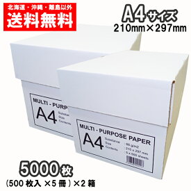 コピー用紙 A4 5000枚(500枚×10冊) APPJ 高白色 印刷 用紙 送料無料 a4 2500枚×2ケース