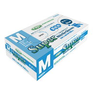 フジ　スーパーニトリルグローブ　粉なし　ブルー　Mサイズ　3000枚（100枚入り×30箱）　送料無料　1ケ…
