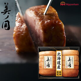 お歳暮 ハムギフト 北海道 プレミアム 美ノ国 ( UKH-102 ) 日本ハム メーカー直送 送料無料 ニッポンハム (t4)| 御歳暮 ご挨拶 布巻き 熟成ロースハム 人気 2025