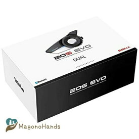 Sena 20S EVO オートバイ用 Bluetooth 4.1 通信システム 先進的インターコム HDオーディオ ヘッドセット シャークフィンアンテナ Dual ブラック 20S-EVO-01D