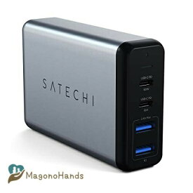 Satechi 75W デュアル Type-C PD トラベルチャージャー 2 USB-C PD & 2 USB 3.0 急速充電 PSE認証 (MacBook Pro、 MacBook Air 2018以降、 iPad Pro、 iPho