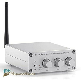 Fosi Audio BT20A-S 200W Bluetooth 5.0アンプ 2チャンネル ステレオ Hi-Fi Mini 小型高低音?整オーディオアンプ 電源付き