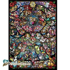 1000ピース ジグソーパズル ディズニー&ディズニー ピクサー ヒロインコレクション ステンドグラス【ピュアホワイト】(51x73.5cm)