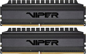 Patriot Memory Viper4 Blackout Series DDR4 3600MHz PC4-28800 32GB (16GB x 2枚) プレミアムブラックヒートシンク デスクトップ用メモリ PVB432G360C8K