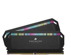 CORSAIR DDR5-6000MHz デスクトップPC用メモリ DOMINATOR PLATINUM RGB DDR5シリーズ (PC5-48000) Intel XMPメモリキット 32GB ブラック [16GB×2枚] CMT32