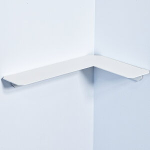 【極少生産】 TETUTO コーナーシェルフ 【日本製】 壁に付けられる家具 壁を傷つけない 賃貸 壁掛け棚 白 長方形 TETUTO ML-116 ML-117