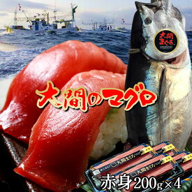 マグロ 大間 漁港直送 赤身 800g（200g×4サク）刺身 青森県大間産 大間のまぐろ 天然 本マグロ 産地解体直売［父の日 ギフト プレゼント］