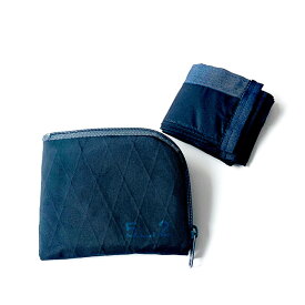 5秒で収納スマートエコバック付きコンパクトウォレット【TASHINAMU】BLACK