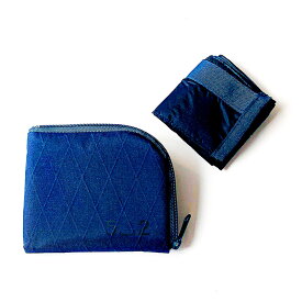 5秒で収納スマートエコバック付きコンパクトウォレット【TASHINAMU】NAVY