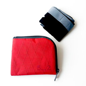 5秒で収納スマートエコバック付きコンパクトウォレット【TASHINAMU】RED