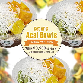 MAHALOオリジナル⭐︎冷凍トロピカルアサイーボウル★300g×3点セット 【溶けてもモッタリ！シャリシャリしないアサイー♬】 送料無料★名古屋Uber No.1