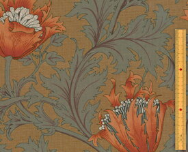 moda fabrics(モダ・ファブリックス)William Morris ウィリアムモリス シーチング生地＜Anemone＞(アネモネ)＜FENNEL GREEN(フェンネルグリーン)＞8217-20