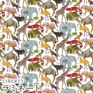 LIBERTYリバティプリント 国産つや消しラミネート(ビニールコーティング生地)【エターナル】<Queue for the Zoo>(キューフォーザズー)MATLAMI3634160CE