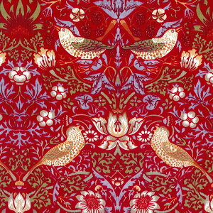 moda fabrics(_Et@ubNX)William Morris EBAX ȃ[nStrawberry Thief(Xgx[XB[t)D_DAMASK RED(_}XNbh)8176-47W