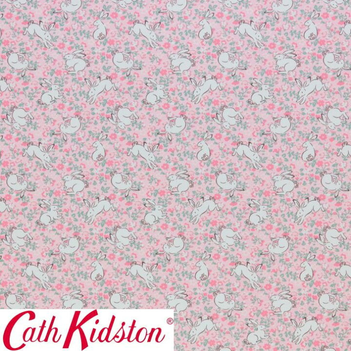 楽天市場 Cath Kidston キャスキッドソン 生地 コットンファブリック Jumping Bunnies Blush ジャンピングバニー ブラッシュ うさぎ Jumping Bunnies Handicraft メルシー