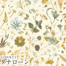 LIBERTYリバティプリント 国産タナローン生地(エターナル)＜Floral Eve＞(フローラルイブ)【イエロー】3633189WE