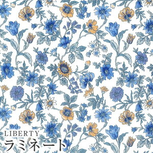 LIBERTYリバティプリント 国産つや消しラミネート(ビニールコーティング生地)【エターナル】<Tiger Lily>(タイガーリリー)【ブルー】MATLAMI3639138CE