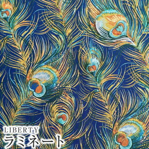 LIBERTYリバティプリント 国産つや消しラミネート(ビニールコーティング生地)<Florentine's Journey>(フロレンティーンズジャーニー)【ブルー地】MATLAMI3632243-SD22C《2022AW THE HOUSE OF LIBERTY》
