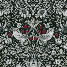 moda fabrics(モダ・ファブリックス)William Morris ウィリアムモリス シーチング生地＜Strawberry Thief＞(ストロベリースィーフ)いちご泥棒　8176-55