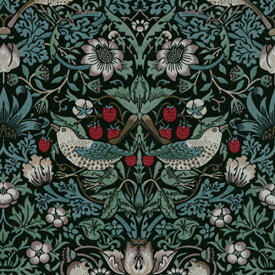 moda fabrics(モダ・ファブリックス)William Morris ウィリアムモリス シーチング生地＜Strawberry Thief＞(ストロベリースィーフ)いちご泥棒　8176-57