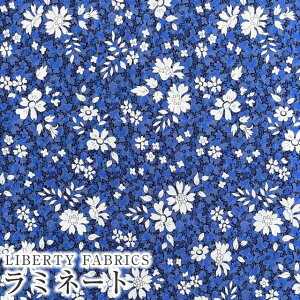 LIBERTYリバティプリント 国産つや消しラミネート(ビニールコーティング生地)【エターナル】<Capel Pepper>(カペル・ペッパー)【ネイビー】MATLAMI1222206YE