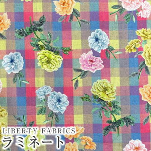 LIBERTYリバティプリント 国産つや消しラミネート(ビニールコーティング生地)【エターナル】<Scented Garden>(センテッド・ガーデン)【マルチカラー】MATLAMI-DC33550XE
