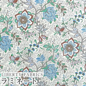 LIBERTYリバティプリント 国産つや消しラミネート(ビニールコーティング生地)【エターナル】<Taramea>(タラメア)【サックス系】MATLAMI3330111BE