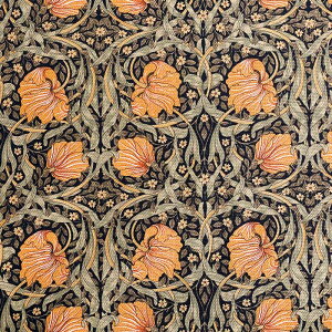 moda fabrics(_Et@ubNX)William Morris EBAX IbNXnPimpernel(spl)BLACK(ubN)8365-11T