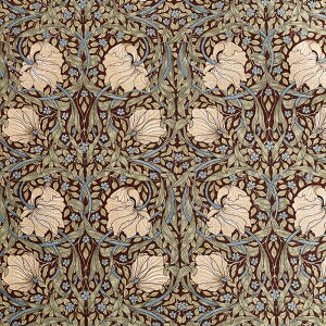 moda fabrics(_Et@ubNX)William Morris EBAX IbNXnPimpernel(spl)BROWN(uE)8365-16T