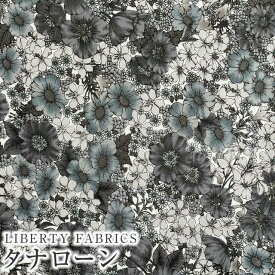 LIBERTYリバティプリント 国産タナローン生地(エターナル)＜Gloria Flowers＞(グロリアフラワーズ)【グレー系】DC10480VE