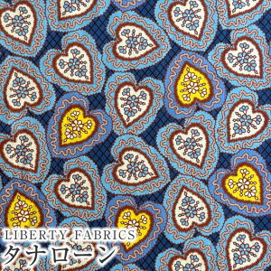 LIBERTY FABRICS リバティプリント イタリア製タナローン生地<Love Lace>(ラブ・レース)【ブルー×ネイビー地】《2025SS RETOLD 150TH ANNIVERSARY COLLECTION》3635107-25AU