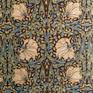 moda fabrics(_Et@ubNX)William Morris EBAX IbNX~l[gnPimpernel(spl)BROWNuE LAMI-8365-16T