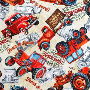 USA�R�b�g�� Farmer's Market Fabric Fresh&Local A Days Work(�t�@�[�}�[�Y�}�[�P�b�g�E�t���b�V���A���h���[�J�� �f�C�Y���[�N) �V�[�`���O���n Michael Miller(�}�C�P���~���[)DCX11928-ECRU
