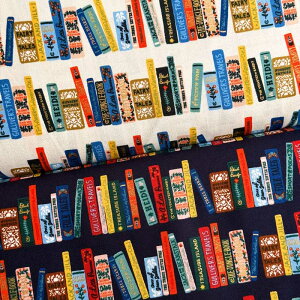 USAコットン COTTON+STEEL コットン+スティール・シーチング生地<CURIO>(キュリオ)本棚【RJR Fabrics コットンアンドスティール】RP1103