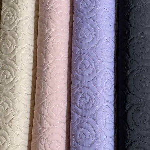 ローズキルト 60cm巾 キルティング オフホワイト/ピンク/パープル/ブラック【Nerori Roseネロリローズ】NRF-09H