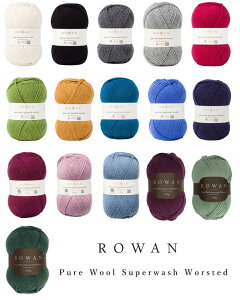 ROWAN[ Pure Wool Superwash Worsted sAE[X[p[EHbVE[Xebh ю DMCuamuhibi meets ROWAN amuhibi҂ރ[̃jbgvfڎ