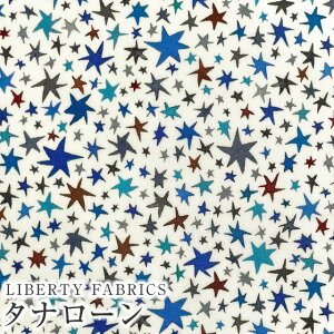 LIBERTYリバティプリント イタリア製タナローン生地<Starstruck>(スターストラック)【オフホワイト地×ブルー】363J4205-AU《2024SS Wildsmith's Wonderful World》