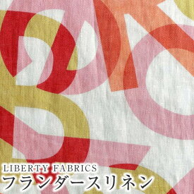 LIBERTYリバティプリント　国産フランダースリネン生地＜Spectrum＞(スペクトラム)【ピンク系】3634102-J24CL