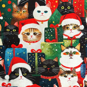 USARbg Christmas Cats(NX}XLbc)T^N[X L lR V[`On QT Fabrics(QTt@ubNX)31188-X