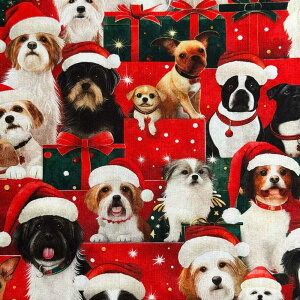 USARbg Christmas Dogs(NX}XhbO)T^N[X  񂿂 V[`On QT Fabrics(QTt@ubNX)31189-R