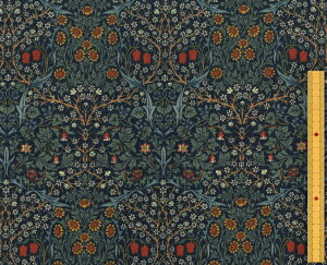 moda fabrics(モダ・ファブリックス)William Morris ウィリアムモリス シーチング生地<Blackthorn 1892>(ブラックトーン)INDIGO 33491-44
