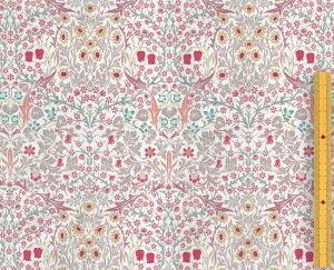 moda fabrics(_Et@ubNX)William Morris EBAX V[`OnBlackthorn 1892iubNg[jFROSTWHITE/TEARROSE 33491-63
