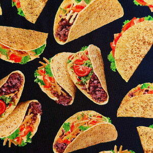 USARbg Tacos Mexican Food(^RX)LVJt[h V[`On Timeless Treasures(^CXgW[)CD2216-BLACK