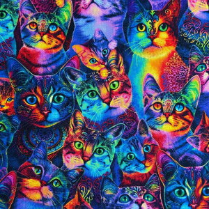 USARbg Wildcat Rainbow Cats(ChLbgEC{[Lbc)L lR V[`On Timeless Treasures(^CXgW[)CD3031-MULTI