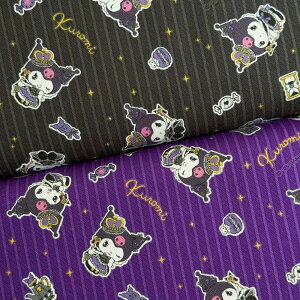 クロミ20周年記念柄 キングダム柄 オックス生地 ブラック/パープル(サンリオキャラクター・入園入学通園通学)830359 830366
