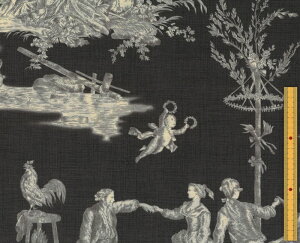 French General t`WFl V[`On gEhEWCRural Jardin([W_)FRENCH BLACK moda fabrics(_Et@ubNX)13530-30