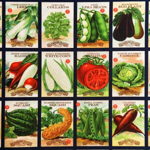 USARbg Seed Packets(̑) Farm And Garden t@[AhK[f V[`On INDIGOCfBS moda fabrics(_t@ubNX)7473-16
