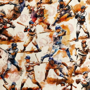 USARbg 싅 Game Day Vintage Cream Baseball Collage(x[X{[Q[fC re[WN[)V[`On Robert Kaufman(o[gJt})22908-200